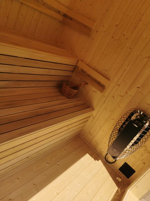 Sauna ogrodowa  premium 6,5m x 2m  Piec taras  miejsce na Jacuzzi