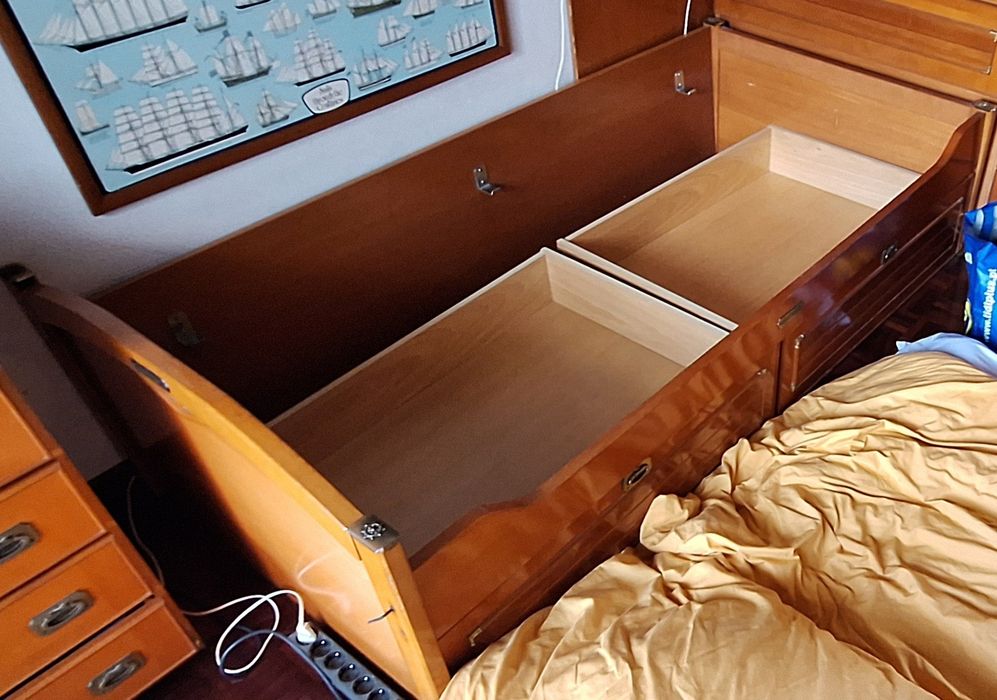 Cama Aquitania 1 pessoa com 2 gavetas