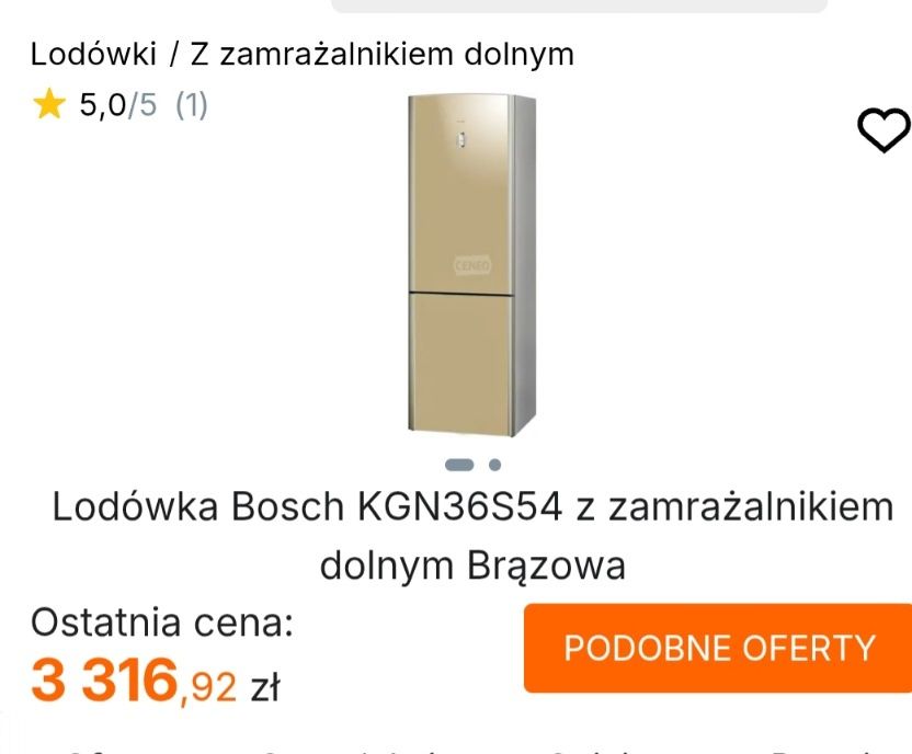Lodówko zamrażarka BOSCH
