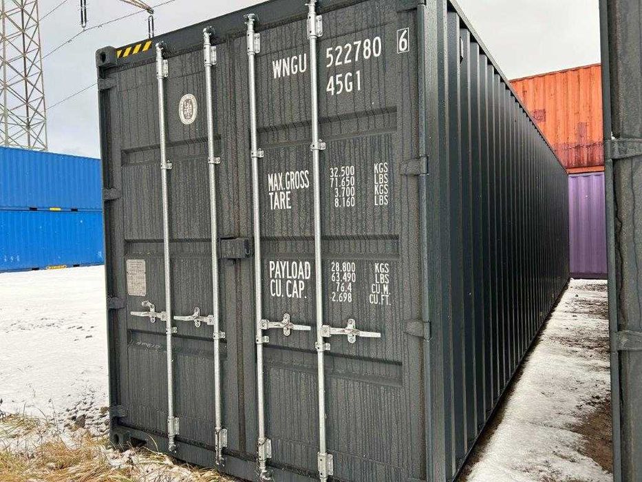 Nowy kontener morski magazynowy 40'HC 2025 oneway stan idealny RAL7016