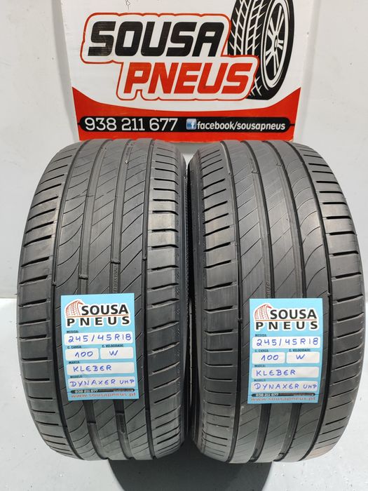 2 pneus semi novos 245-45R18 Kleber - Oferta dos Portes