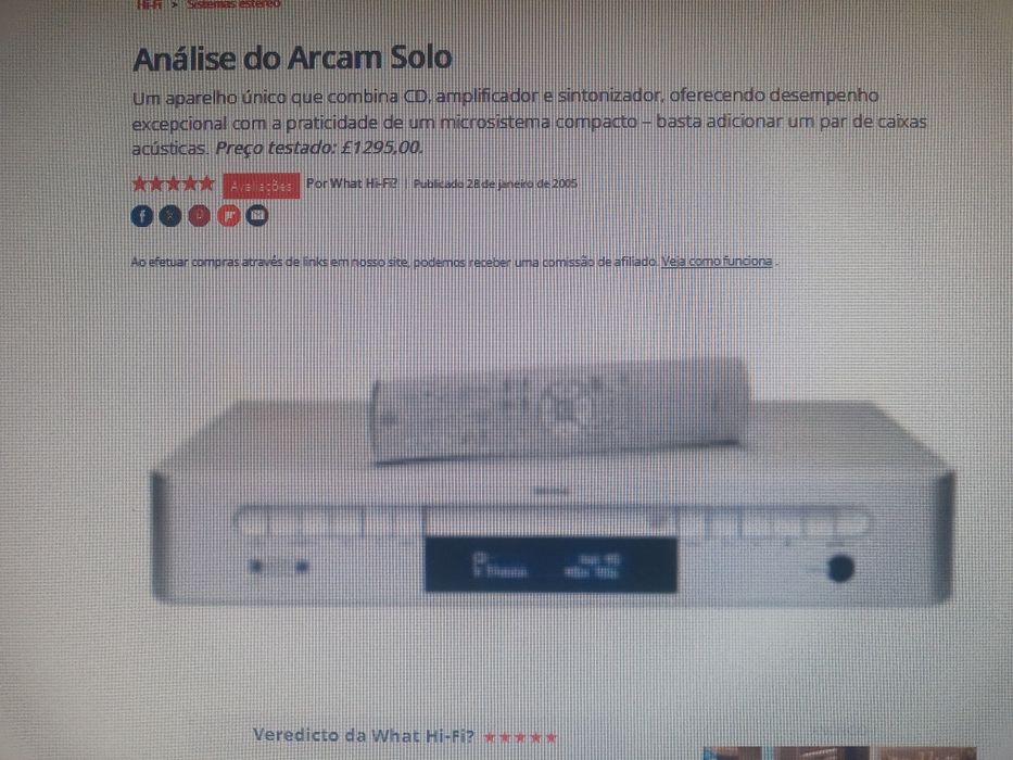 Amplificador Arcam Solo (reservado)
