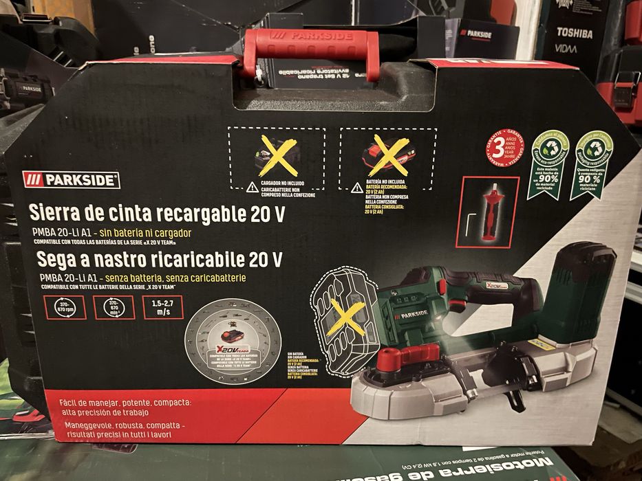 Serra de fita Parkside 20v
