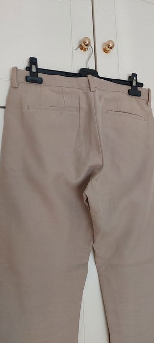 Calças Sarja Creme Homem H&M