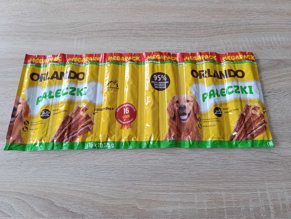 Orlando pałeczki z dziczyzną dla psa 12 sztuk 11 gram 95%