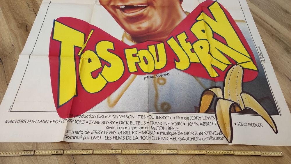 Jerry Lewis Poster Cinema Antigo T'ES FOU JERRY
