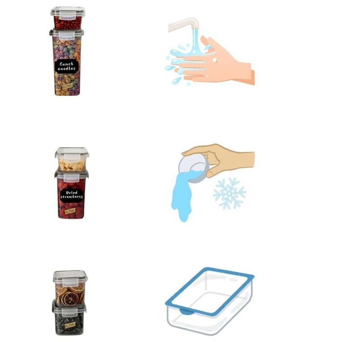 ZESTAW 24 POJEMNIKÓW NA ŻYWNOŚĆ - na Przyprawy, Makaron, Płatki