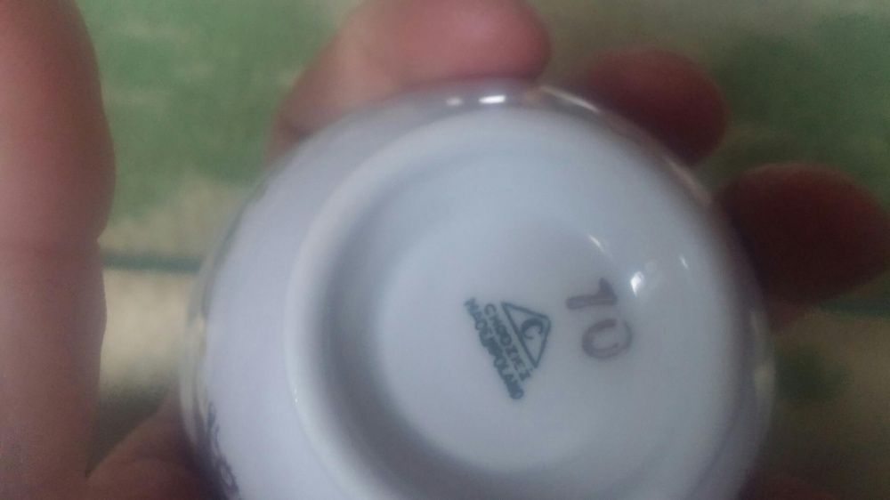 Zestaw PRL kawowy filiżanki + talerzyki Chodzież