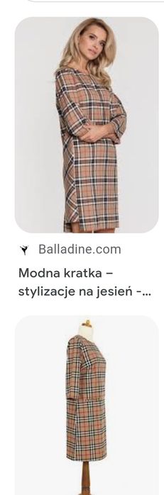 Cudna sukienka r46 kratka burberry