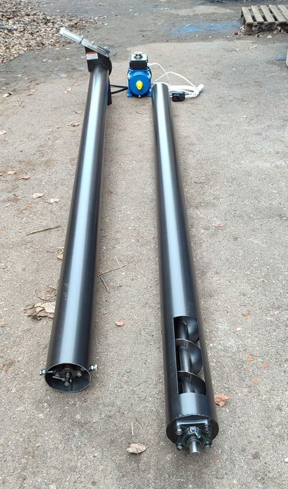 Шнековий погрузчик 133 мм, 6 м з двигуном 3 квт, 1500 об, 220В. Акція.