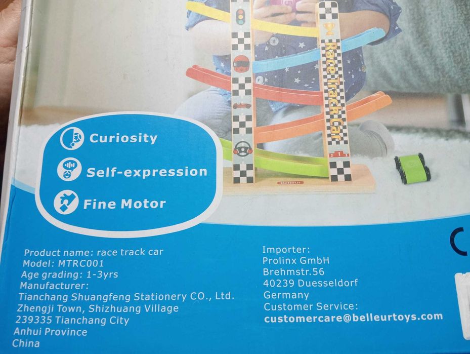 Pista de Carros em Cascata BELLEUR (Nova)–Brinquedo Educativo 1-3 Anos
