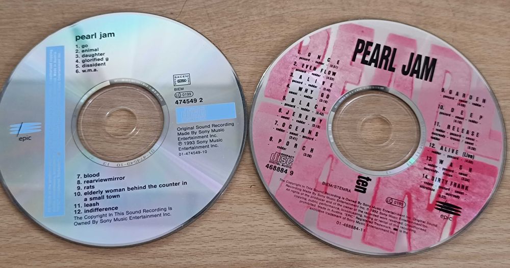 2 CDs Pearl Jam : Ten e Vs.