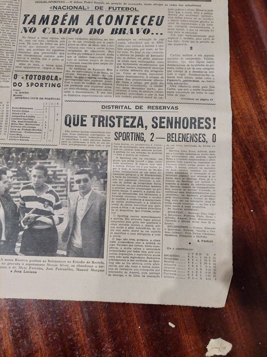 Jornais sporting anos 60