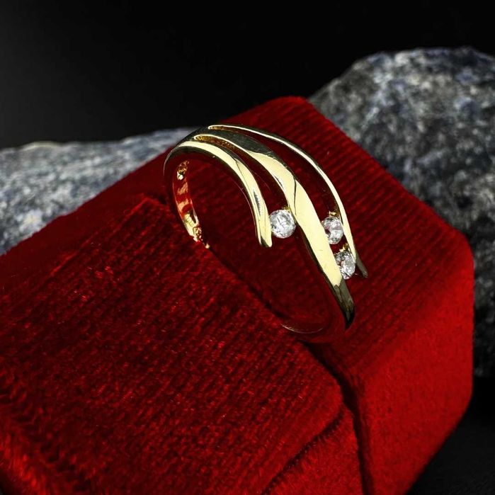 Złoty Pierścionek - Delikatny Wzór | JAK NOWY | 585 | 2.14g (S)