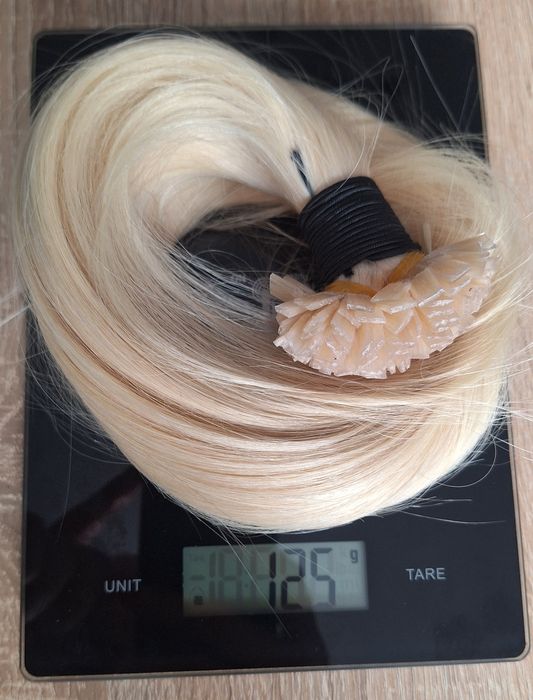 Naturalne włosy na keratynie 60A 55cm 120g