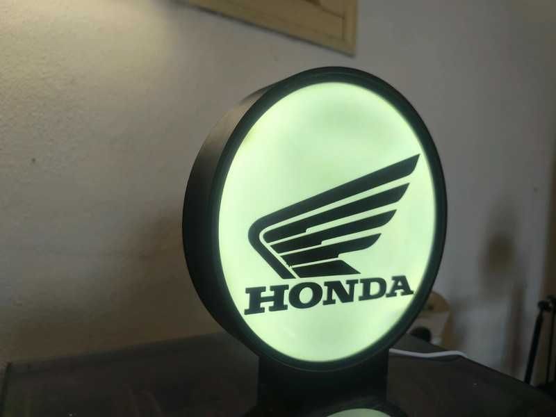 Lightbox Luminaria decorativa Honda Motos cx preta