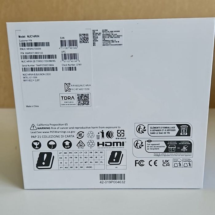 Новий Міні-ПК ASUS NUC 14 Pro Неттоп Персональний компʼютер