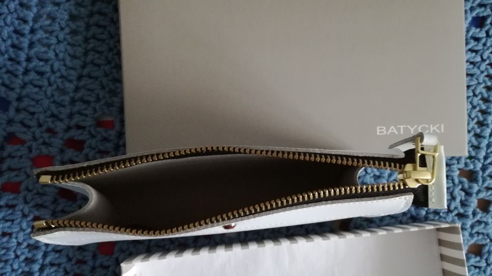 Batycki kosmetyczka skórzana