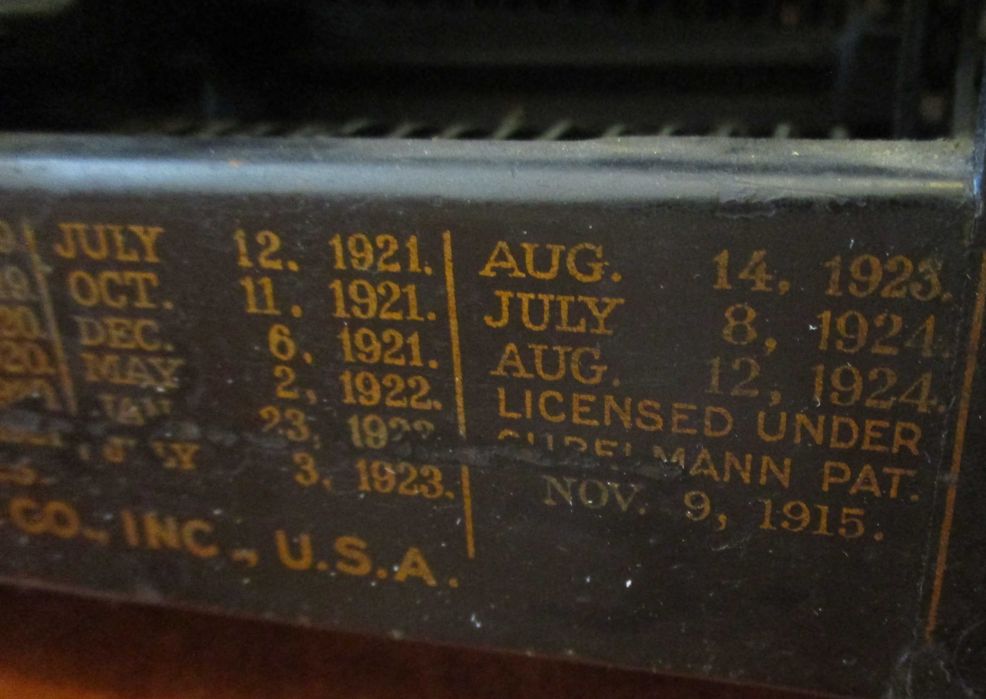 Maquina de escrever Underwood -No.5 - 1925