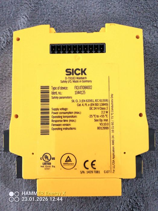 Sick Flexi Soft moduł wejść/wyjść bezpieczeństwa FX3-XTI084002