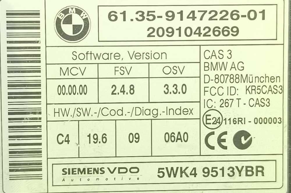 Módulo Eletrónico 61.35-9147226 - BMW 3