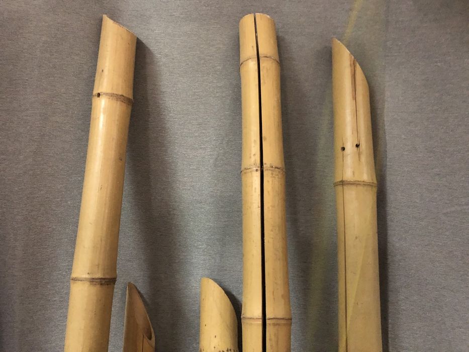 Poste de bambu decoração