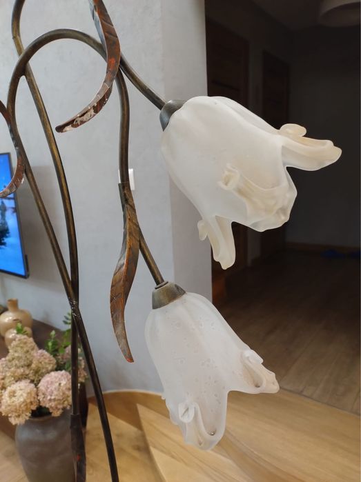 Lampa stojaca podwojny klosz