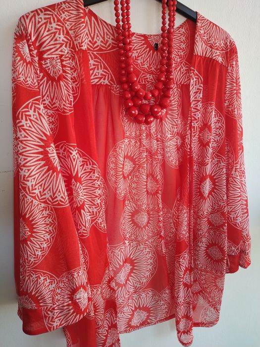 Conjunto Quimono / Kimono boho chic + colar vermelho- Primark - Tam.40