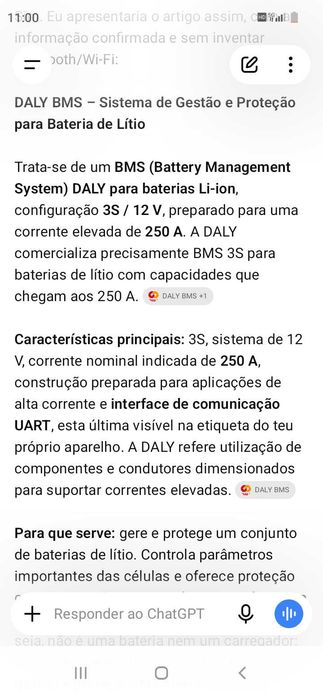 BMS Para baterias lítio  Oportunidade