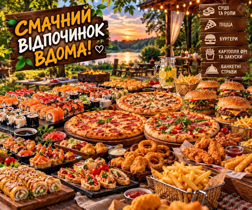 Доставка суші піца фастфуд чугкївський рн