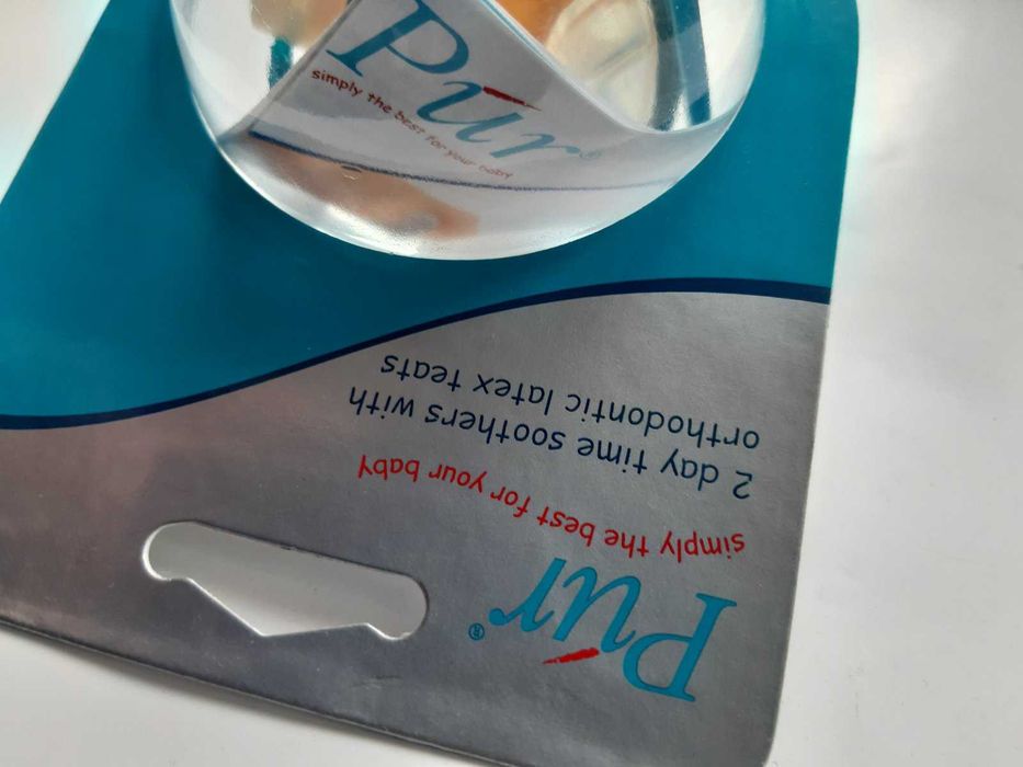 Соски дитячі на кільцях в чохлах "Pur" 2 шт. 6+ місяців