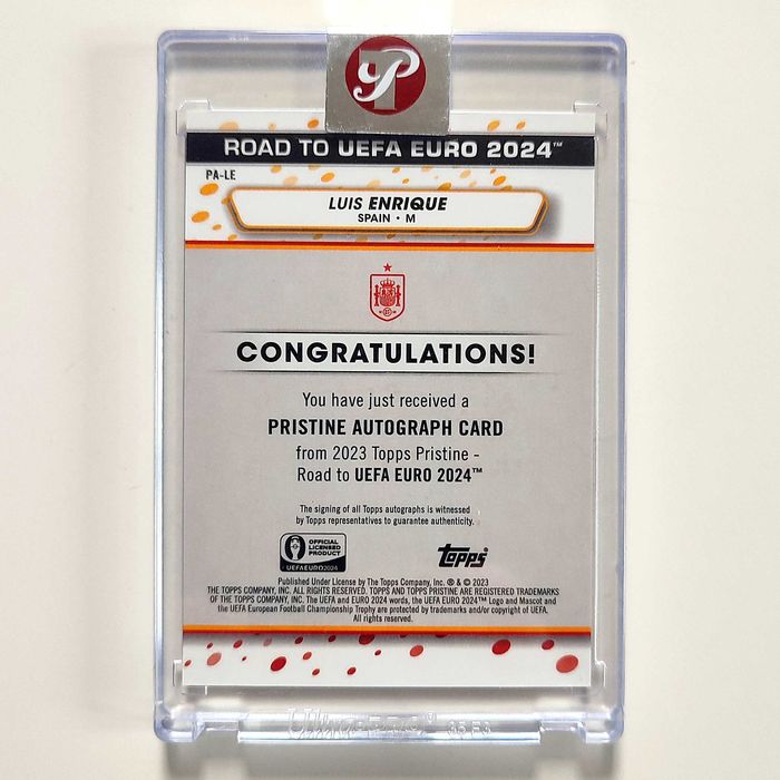 Karta Topps Pristine UEFA EURO 2024 - Luis Enrique - Auto - Spain