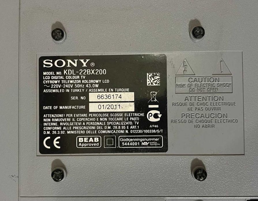 Telewizor Sony Bravia 22 cale biały
