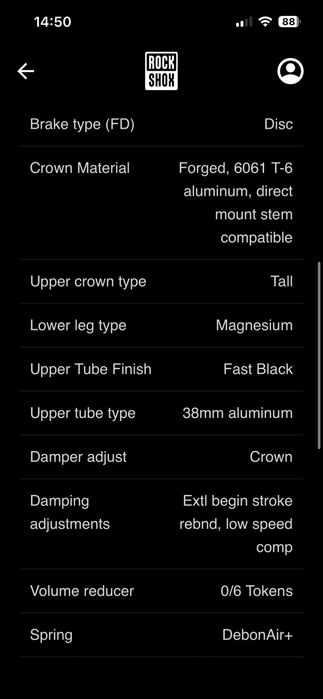 amortyzator RockShox Boxxer 27.5" 200mm 38mm dh jibb fr