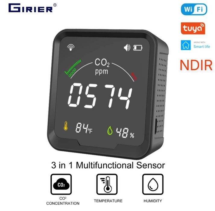 Датчик СО2 NDIR температури вологості якості повітря air qingping co2