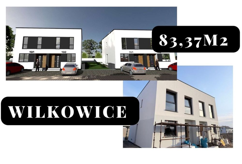 WILKOWICE - niedrogo ! bliźniaki bez skosów - wszystkie media