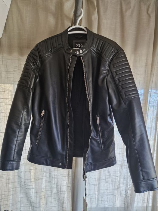 Zara casaco / blusão em pele L novo com etiqueta