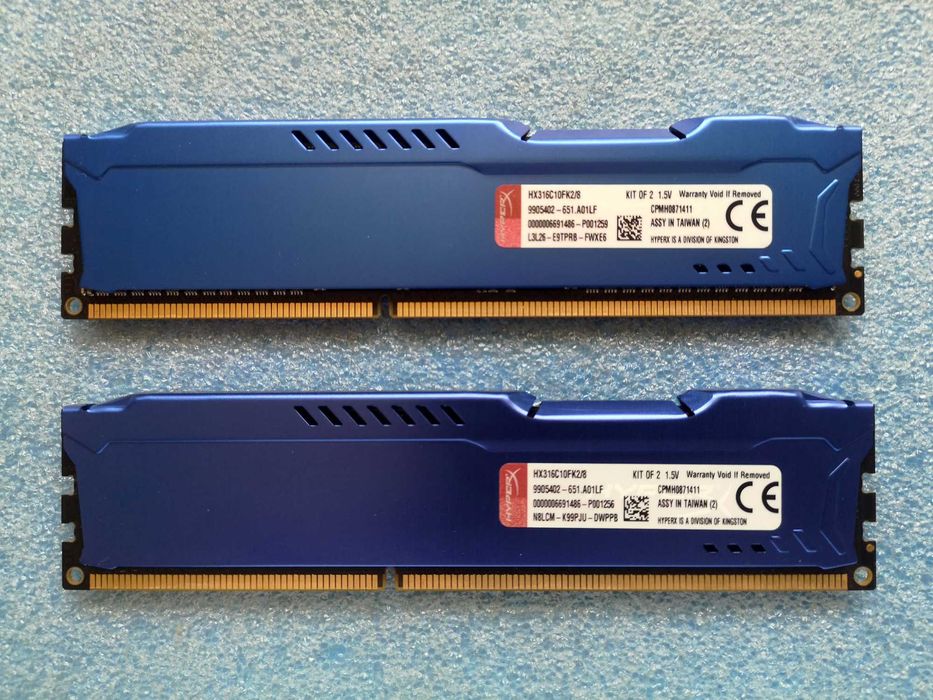 DDR3 Kingston HyperX Fury  8Gb 2x4Gb 1600 MHz  (HX316C10FK2/8)