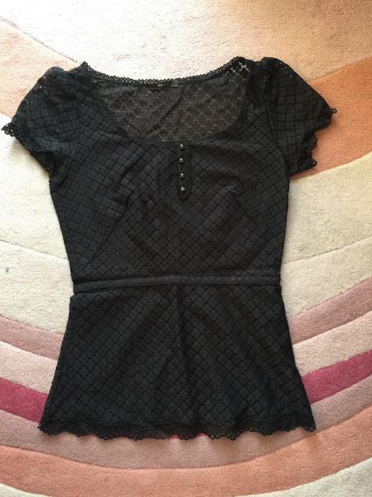 Czarna, elegancka bluzka M