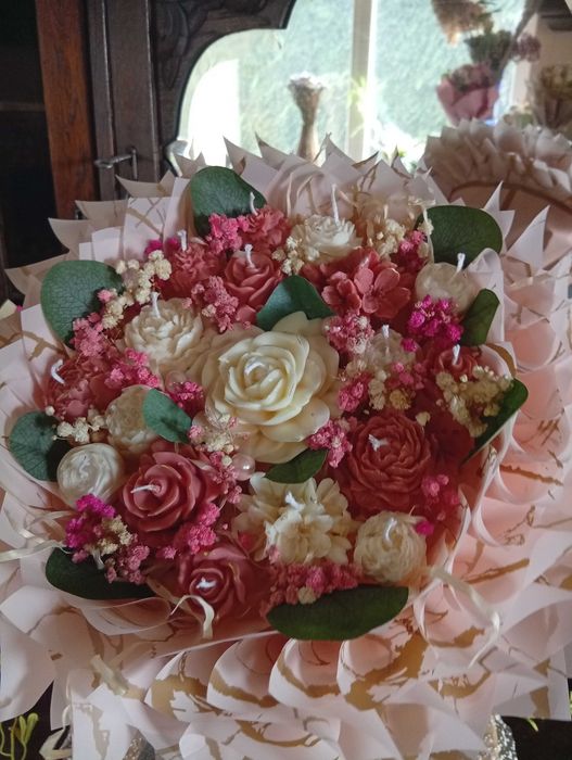 Bukiety ze świec sojowych