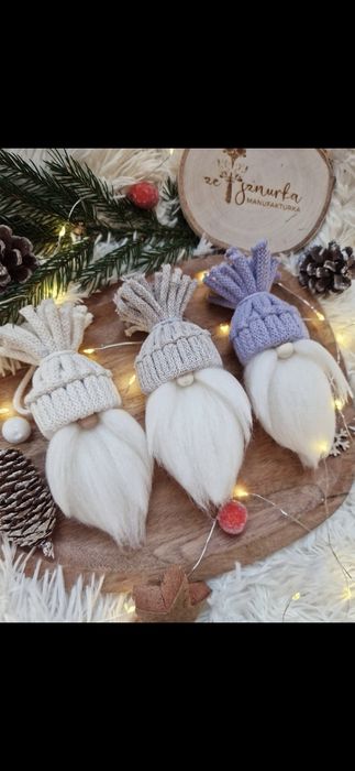 Bombki handmade na choinkę świąteczne ozdoby rękodzieło na prezent box