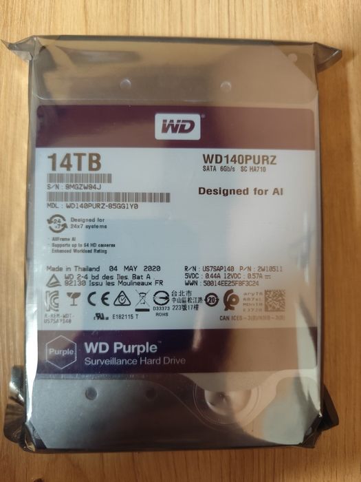 Продаж. Жорсткий диск Western Digital (WD) Purple WD140PURZ