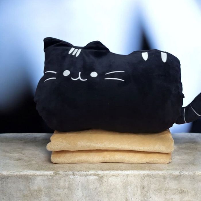 Maskotka Pusheen z kocem – poduszka kot Pusheen 2w1