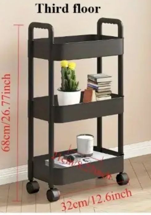 Полка на колесиках 4 яруса