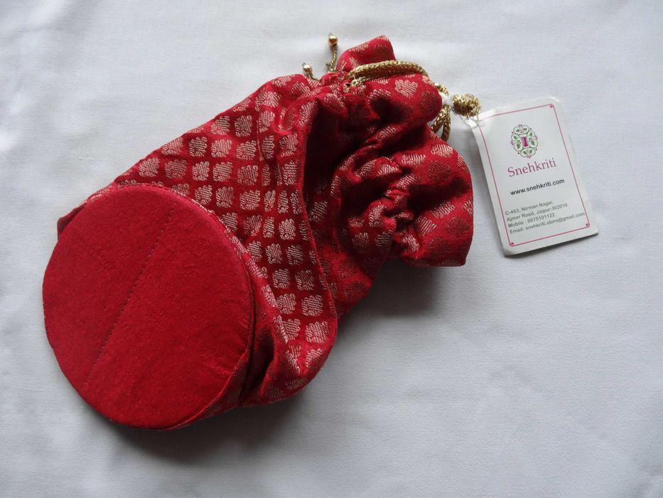 Oryginalny worek etniczny potli bag z Indii, nowy, z metką GRATIS