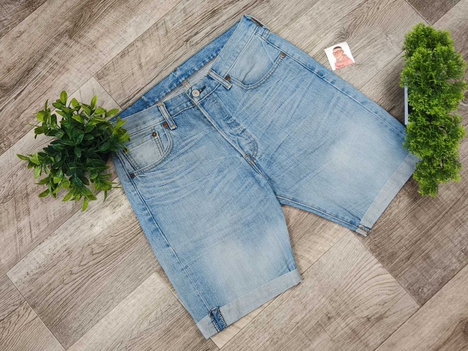 [M] LEVIS 501 W32 джинсові шорти широкі блакитні