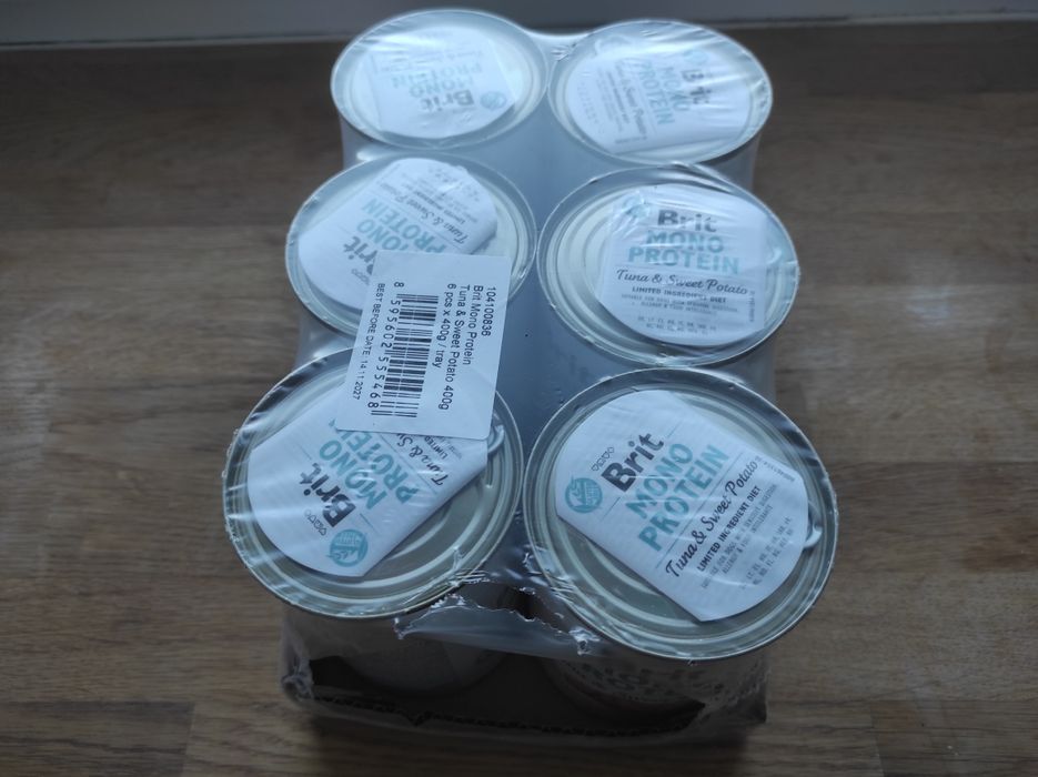 Karma dla psa britt tuńczyk z batatami 6 puszek