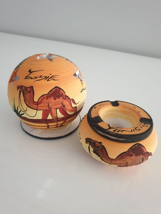 Lamparina de vela e cinzeiro Tunísia