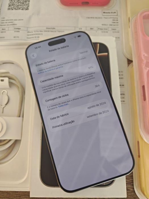 iPhone 16 Pro Max 6.9" Natural  Titanium Seminovo C/Garantia Aceito Re