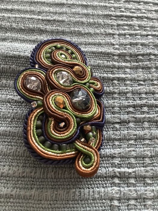 broszka soutache sutasz handmade